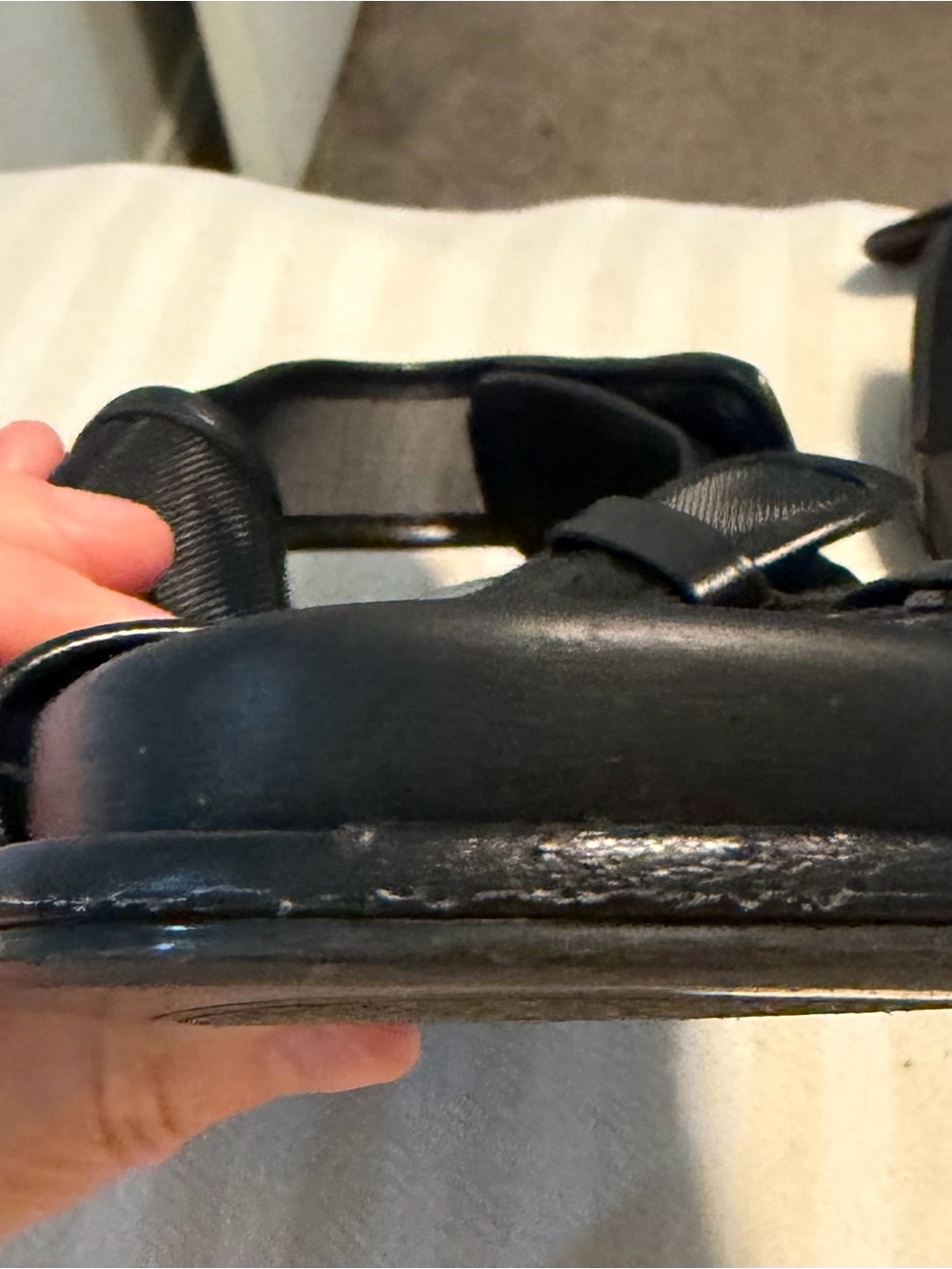 ZARA Black Double Buckle Strappy Flat Sandals Size 38 / 7.5 - Picture 12 of 15
